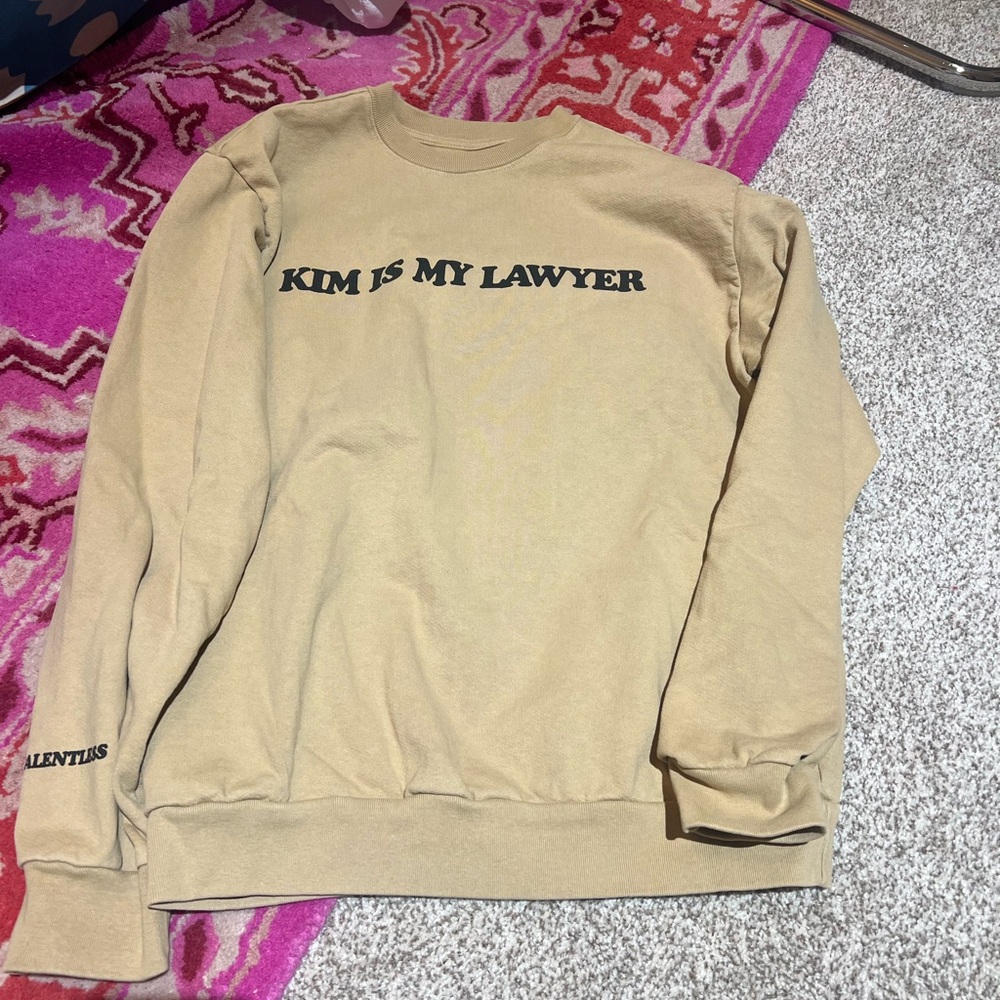 TALENTLESS Tan and Black Crewneck Sweater